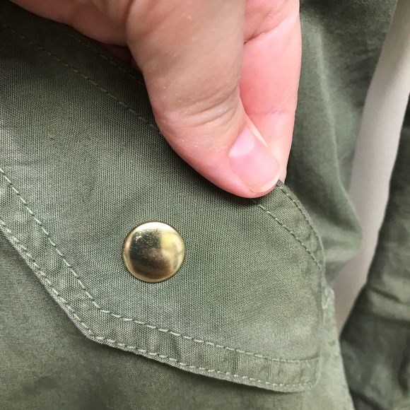 J Crew 100% Cotton Olive Green Jacket in Large - Picture 8 of 14